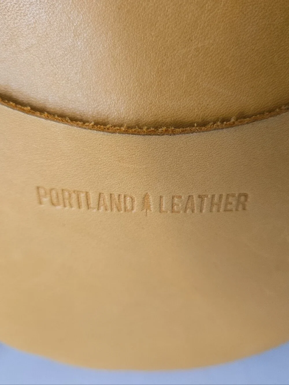 Portland Leather Round Crossbody in Yellow Tan 9”